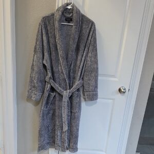 Nordstrom Mens Plush Charcoal Bathrobe Size Medium Large